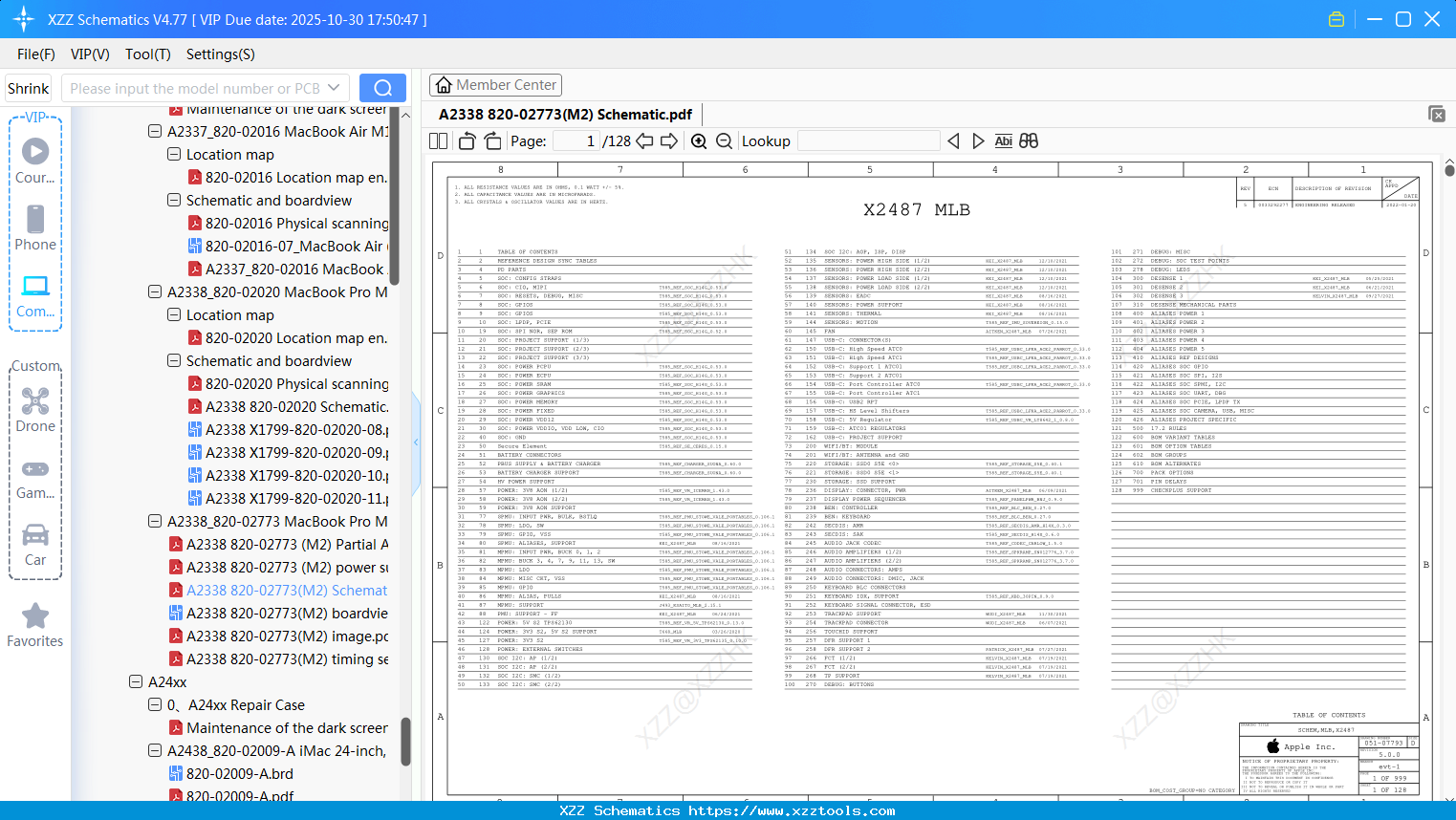 Laptop Apple A2338 820-02773(M2) Schematic